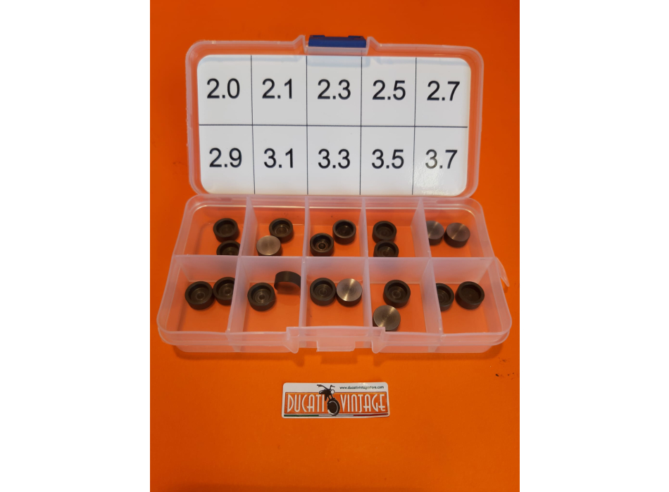 Valvole aspirazione/scarico per tutti i monocilindrici Ducati carter larghi 250cc