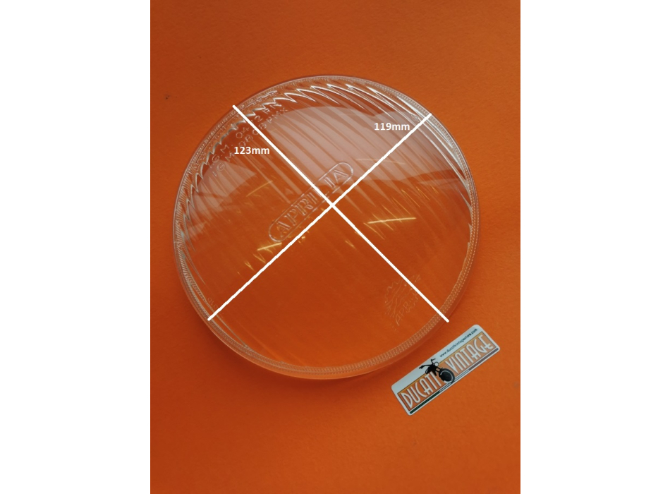 Vetro fanale Ø120 marca Aprilia 